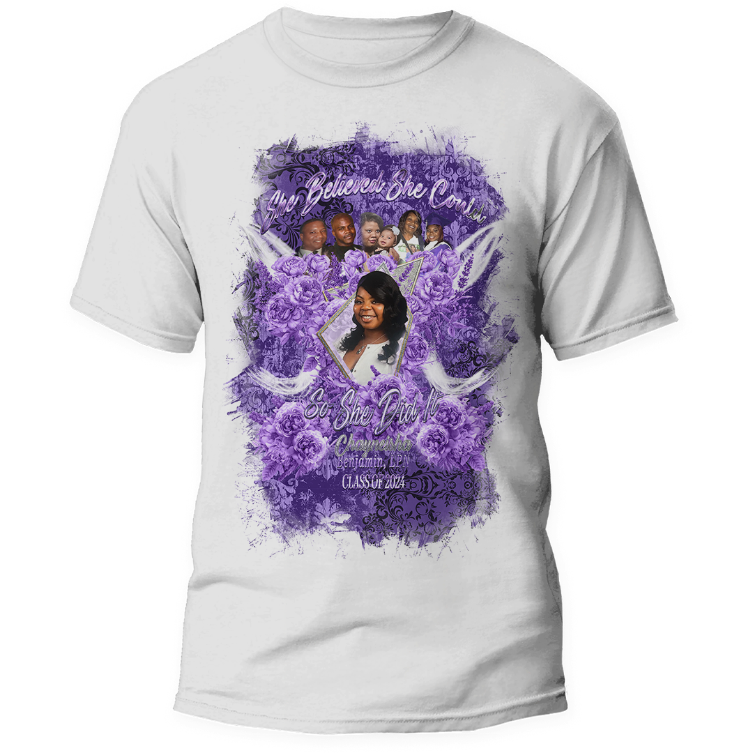 Graduation 2024 Damask Custom Photo Shirt