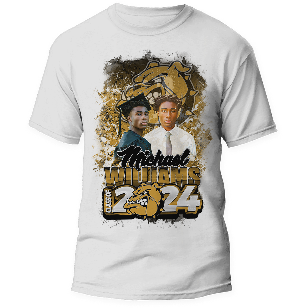 Graduation 2024 Splash Custom Photo Shirt