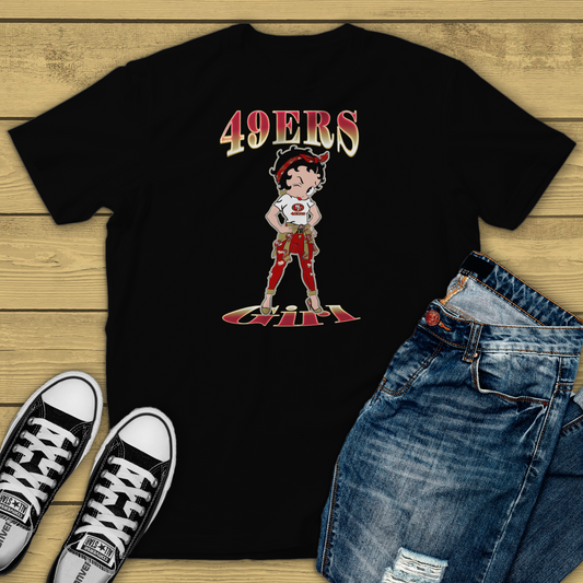 Betty Boop Forty-Niners Girl  Shirt