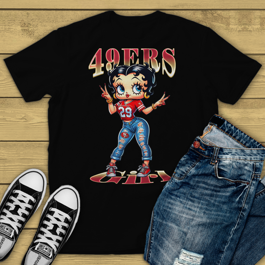 Betty Boop Forty-Niners Girl Bootleg Shirt