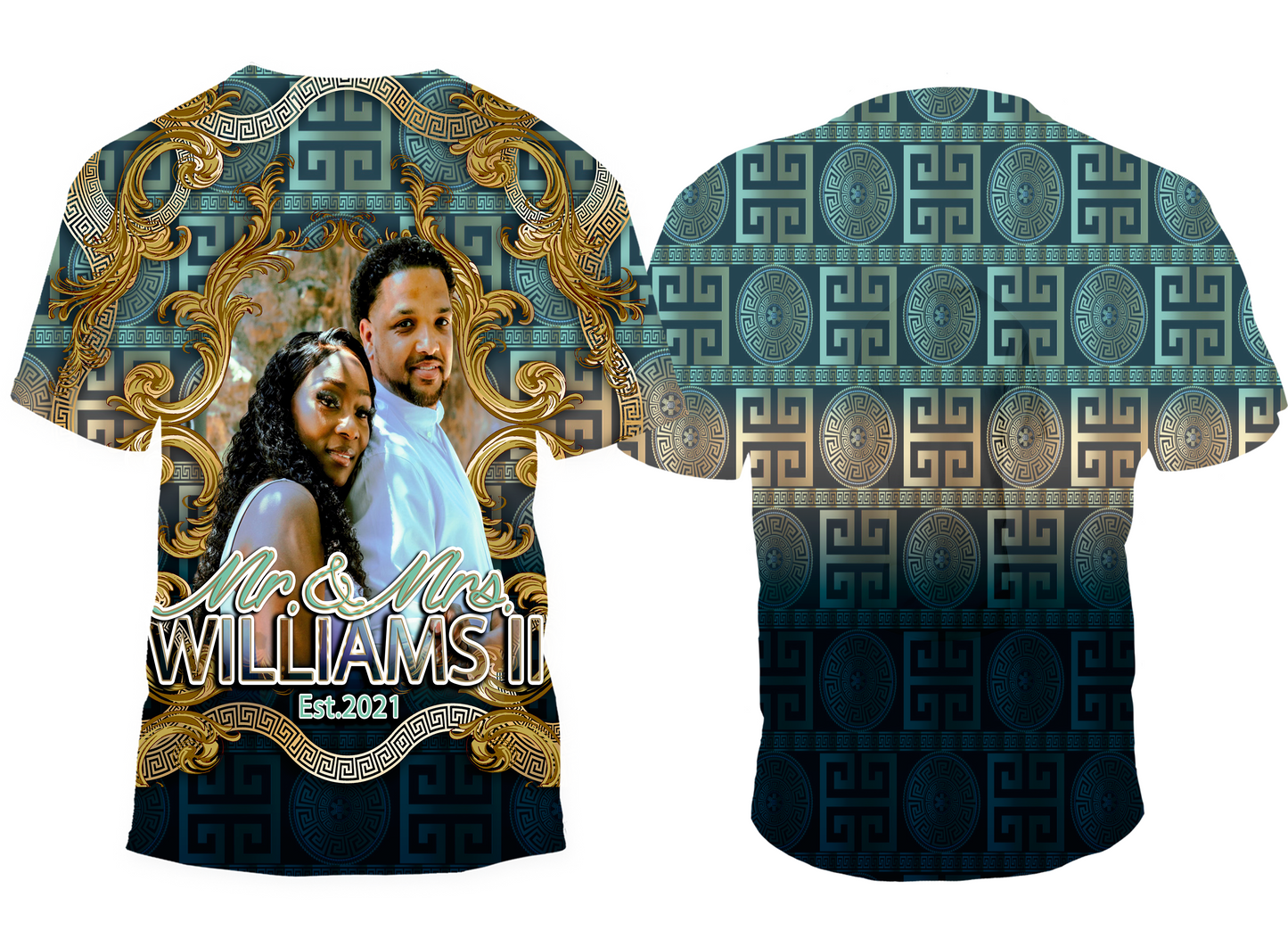 3D Anniversary Couples  Front and Back T-Shirt
