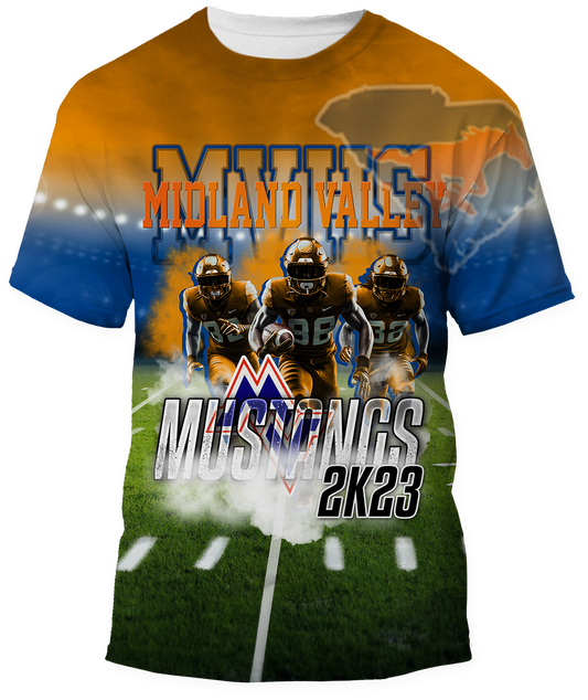 Midland valley High 3D Football  Front and Back Shirt