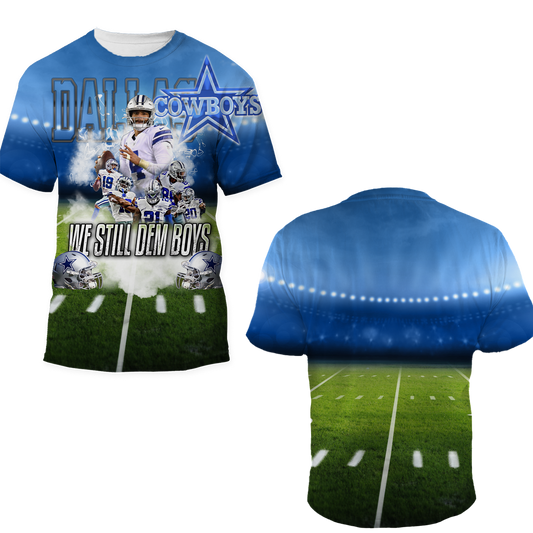 Cowboys 3D Football  Front and Back Shirt